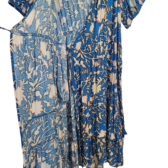 NWT Knox Rose Women's Wrap Front Dress Blue/Floral Size 2X - Picture 8 of 16